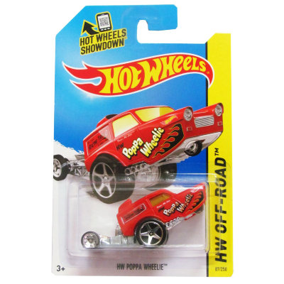 Коллекционная модель автомобиля HW Poppa Wheelie - HW Off-road 2014, красная, Hot Wheels, Mattel [BDC90] Коллекционная модель автомобиля HW Poppa Wheelie - HW Off-road 2014, красная, Hot Wheels, Mattel [BDC90]