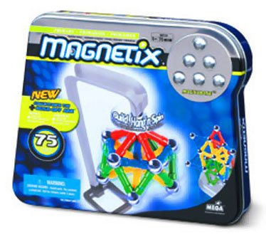 Конструктор магнитный Magnetix, 75 деталей, жестяная коробка [28731] Конструктор магнитный Magnetix, 75 деталей, жестяная коробка [28731]