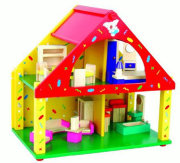 Деревянная развивающая игрушка-конструктор 'Разноцветный дом', развивающая игра-конструктор, Benho [YT8449]