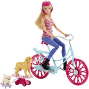 Игровой набор 'Барби на велосипеде с питомцами' (Spin 'n Ride Pups), Barbie, Mattel [CLD94]