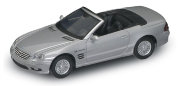 Модель автомобиля Mercedes Benz SL55, серебристая, 1:43, Yat Ming [94247S]