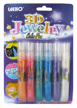 Гель объемный перламутровый, 3D Jewelry Color Pen, 6 цветов, Leeho [JE-10B-6] Гель объемный перламутровый, 3D Jewelry Color Pen, 6 цветов, Leeho [JE-10B-6]