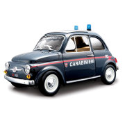 Модель автомобиля карабинеров Fiat 500 1:24, темно-синяя, из серии Security Team, BBurago [18-24007]