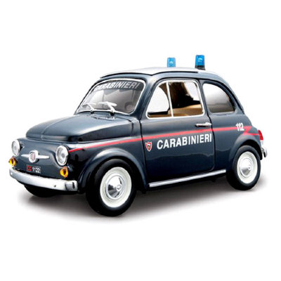 Модель автомобиля карабинеров Fiat 500 1:24, темно-синяя, из серии Security Team, BBurago [18-24007] Модель автомобиля карабинеров Fiat 500 1:24, темно-синяя, из серии Security Team, BBurago [18-24007]