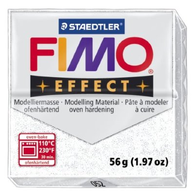 Полимерная глина FIMO Effect Glitter White, белая с блестками, 56г, FIMO [8020-052] Полимерная глина FIMO Effect Glitter White, белая с блестками, 56г, FIMO [8020-052]