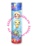 Зверюшки из серии 'Трио' - Котенок, Утенок и Игуана, Littlest Pet Shop [52368]