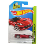 Коллекционная модель автомобиля 2014 Corvette Stingray - HW Workshop 2014, красный металлик, Hot Wheels, Mattel [BDD19]