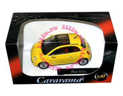 Модель автомобиля Fiat 500, желтая, 1:43, Cararama [143ND-37] Модель автомобиля Fiat 500, желтая, 1:43, Cararama [143ND-37]