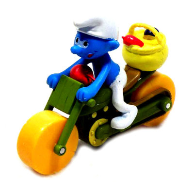 Игрушка &#039;Смурфик на зеленом мотоцикле&#039;, в коробке, The Smurfs, Mondo [71001-6] Игрушка 'Смурфик на зеленом мотоцикле', в коробке, The Smurfs, Mondo [71001-6]