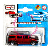 Модель автомобиля Hummer H2 2003, красный металлик, 1:64-1:72, Maisto [15156-08]