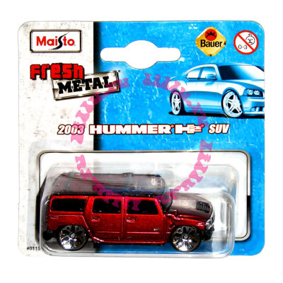 Модель автомобиля Hummer H2 2003, красный металлик, 1:64-1:72, Maisto [15156-08] Модель автомобиля Hummer H2 2003, красный металлик, 1:64-1:72, Maisto [15156-08]