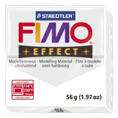Полимерная глина FIMO Effect Transparent White, полупрозрачная, 56г, FIMO [8020-014] Полимерная глина FIMO Effect Transparent White, полупрозрачная, 56г, FIMO [8020-014]