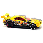 Коллекционная модель автомобиля Dodge Challenger Drift Car - HW Off-Road 2014, желтая, Hot Wheels, Mattel [BFC98]