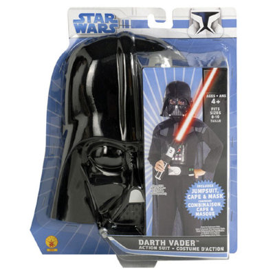 Детский костюм с маской 'Darth Vader' (Дарт Вейдер), 8-10 лет, из серии 'Звездные Войны - Star Wars', Rubie's [5253] Детский костюм с маской 'Darth Vader' (Дарт Вейдер), из серии 'Звездные Войны - Star Wars', Rubie's [5253]