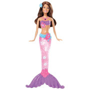 Кукла Барби-русалочка 'Блестящие огоньки' со светящимся хвостом, шатенка, Barbie, Mattel [CMG75]