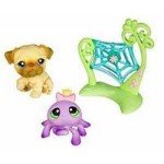 Зверюшки из серии 'Парочки' - Бульдог и Паучок, Littlest Pet Shop [51837]