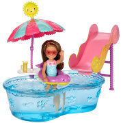 Игровой набор 'Бассейн с горкой' с куклой Челси из серии 'Клуб Челси', Barbie, Mattel [DWJ47]