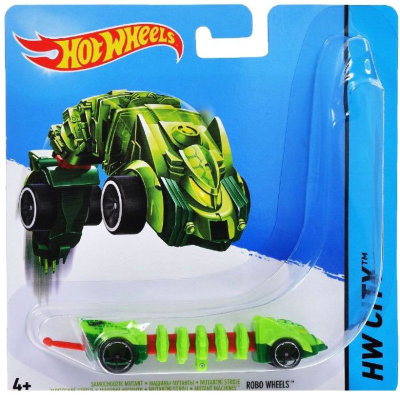 Машинка Robo Wheels, зеленая, из серии 'Мутанты', Hot Wheels, Mattel [BBY94] Машинка Robo Wheels, зеленая, из серии 'Мутанты', Hot Wheels, Mattel [BBY94]
