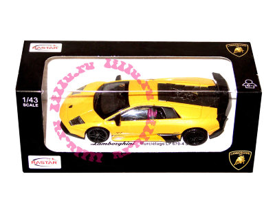 Модель автомобиля Lamborghini Murcielago LP670-4 SV 1:43, желтый металлик, Rastar [39500y] Модель автомобиля Lamborghini Murcielago LP670-4 SV 1:43, желтый металлик, Rastar [39500y]
