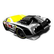 Коллекционная модель автомобиля Hollowback - HW Racing 2013, хромированная, Hot Wheels, Mattel [X1776]