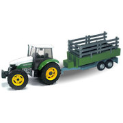 Модель трактора с прицепом, зеленая, 1:43, серия 'Truck', Autotime [1517/10762-00-RUS]