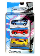 Набор из 3 автомобилей - Mitsubishi Lancer Evolution VI, Porsche 911 GT2, Ford Focus 1:72, Cararama [173-8]