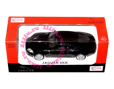 Модель автомобиля Jaguar XKR 1:43, черная, Rastar [41900b] Модель автомобиля Jaguar XKR 1:43, черная, Rastar [41900b]
