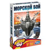 Игра настольная 'Морской бой', дорожная серия Grab & Go, русская версия, Hasbro [B0995]