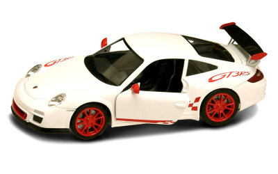 Модель автомобиля Porsche 997 GT3 RS, 1:24, белая, Yat Ming [24213W] Модель автомобиля Porsche 997 GT3 RS, 1:24, белая, Yat Ming [24213W]