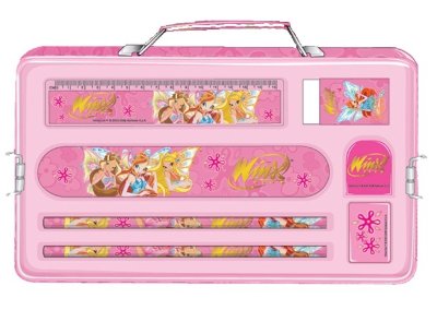 Набор канцелярский в подарочном чемоданчике, Winx Club, розовый [65248p] Набор канцелярский в подарочном чемоданчике, Winx Club, розовый [65248p]
