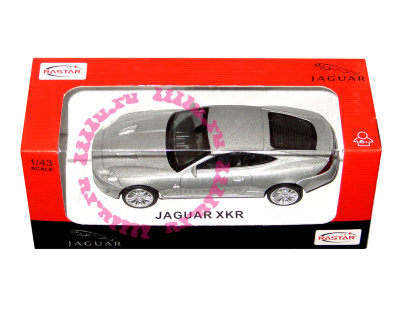 Модель автомобиля Jaguar XKR 1:43, серебристая, Rastar [41900s] Модель автомобиля Jaguar XKR 1:43, серебристая, Rastar [41900s]