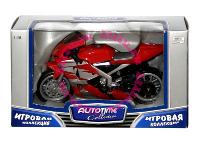 Модель гоночного мотоцикла, красная, 1:18, Autotime [10642-00] Модель гоночного мотоцикла, красная, 1:18, Autotime [10642-00]