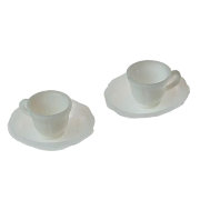 Кукольная миниатюра 'Две кофейные чашки с блюдцами', 1:12, Art of Mini [AM0101005]