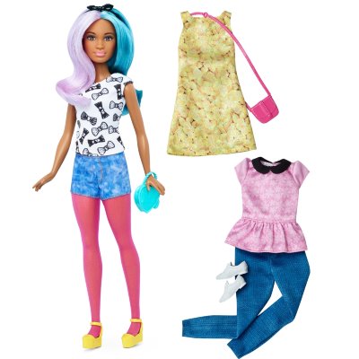 Кукла Барби с дополнительными нарядами, миниатюрная (Petite), из серии &#039;Мода&#039; (Fashionistas), Barbie, Mattel [DTF05] Кукла Барби с дополнительными нарядами, миниатюрная (Petite), из серии 'Мода' (Fashionistas), Barbie, Mattel [DTF05]