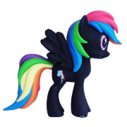 Коллекционная мини-пони 'Черная Радуга Дэш' (Rainbow Dash), из виниловой серии Mystery Mini, My Little Pony, Funko [3725-01]