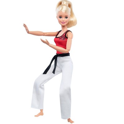 Шарнирная кукла Barbie &#039;Каратистка&#039;, из серии &#039;Безграничные движения&#039; (Made-to-Move), Mattel [DWN39] Шарнирная кукла Barbie 'Каратистка', из серии 'Безграничные движения' (Made-to-Move), Mattel [DWN39]