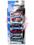 Набор из 5 автомобилей - Land Rover Freelander, Mitsubishi Pajero, Porcsche Cayenne S, Volvo XC90, BMW X5 1:72, Cararama [175-03]