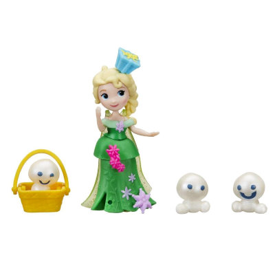 Игровой набор с мини-куклой &#039;Эльза и снеговички&#039;, 7 см, &#039;Маленькое Королевство Принцесс Диснея&#039;, Frozen, Hasbro [B9875] Игровой набор с мини-куклой 'Эльза и снеговички', 7 см, 'Маленькое Королевство Принцесс Диснея', Frozen, Hasbro [B9875]