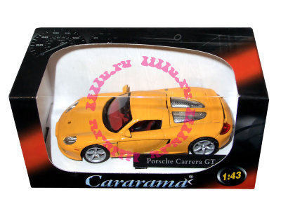 Модель автомобиля Porsche Carrera GT, желтая, 1:43, Cararama [143ND-41] Модель автомобиля Porsche Carrera GT, желтая, 1:43, Cararama [143ND-41]