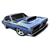 Коллекционная модель автомобиля Hemi Barracuda 1968 - HW Showroom 2012, голубая, Hot Wheels, Mattel [V5658]