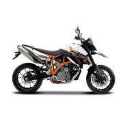 Модель мотоцикла KTM 990 Supermoto R, 1:18, бело-оранжевая, Bburago [18-51050]