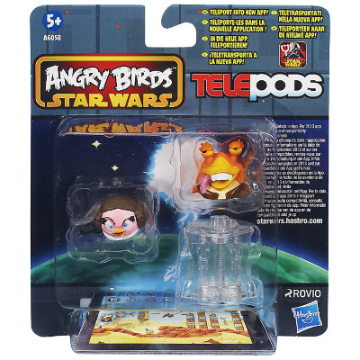Комплект из 2 фигурок &#039;Angry Birds Star Wars II. Princess Leia &amp; Jar Jar Binks&#039;, TelePods, Hasbro [A6058-02] Комплект из 2 фигурок 'Angry Birds Star Wars II. Princess Liea & Jar Jar Binks', TelePods, Hasbro [A6058-02]