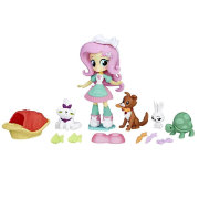 Игровой набор 'Спа для питомцев' с мини-куклой Fluttershy, 12см, шарнирная, My Little Pony Equestria Girls Minis (Девушки Эквестрии), Hasbro [B9495]
