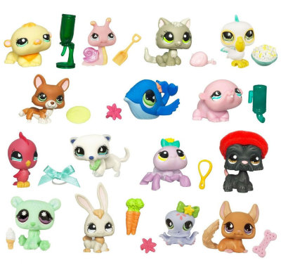 Набор из 15 одиночных зверюшек, Littlest Pet Shop, Hasbro [lps4gift1] Набор из 15 одиночных зверюшек, Littlest Pet Shop, Hasbro [lps4gift1]