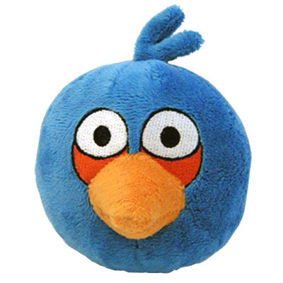 Мягкая игрушка &#039;Голубая злая птичка&#039; (Angry Birds - LightBlue Bird), 12 см, со звуком, Commonwealth Toys [90794-BL/91831-BL] Мягкая игрушка 'Голубая злая птичка' (Angry Birds - LightBlue Bird), 12 см, со звуком, Commonwealth Toys [90794-BL]