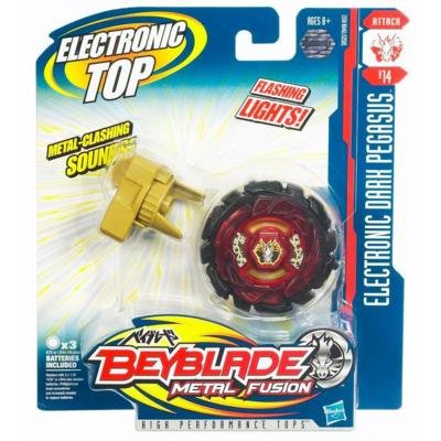 Волчок Electronic Dark Pegasus и пусковое устройство, со светом и звуком, BeyBlade Metal Fusion, Hasbro [30523] Волчок Electronic Dark Pegasus и пусковое устройство, со светом и звуком, BeyBlade Metal Fusion, Hasbro [30523]