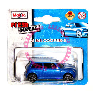 Модель автомобиля Mini Cooper S, синий металлик, 1:64-1:72, Maisto [15156-14] Модель автомобиля Mini Cooper S, синий металлик, 1:64-1:72, Maisto [15156-14]
