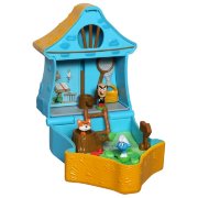 Игровой набор 'Маленький домик с мини-фигурками Гаргамеля, кота и Смурфика', 2 см, Jakks Pacific [22200/56778-2]