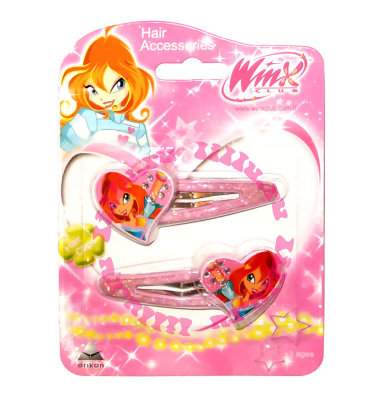 Заколки для волос 'Winx Club - Bloom', 2шт., розовые [12731pb] Заколки для волос 'Winx Club - Bloom', 2шт., розовые [12731pb]