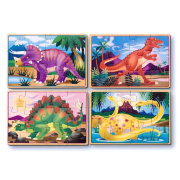 Набор деревянных пазлов в коробке 'Динозавры', 4 шт., Melissa&Doug [3791]